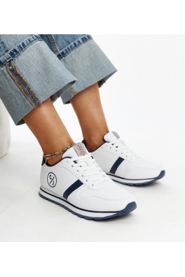 Balti-Mėlyni Sneakers Stiliaus Moteriški CROSS JEANS