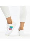 Balti Sneakers Stiliaus Su Spalvomis Ant Platformos Asmarina Balti Sneakers Stiliaus Su Spalvomis Ant Platformos Asmarina