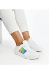 Balti Sneakers Stiliaus Su Spalvomis Ant Platformos Asmarina Balti Sneakers Stiliaus Su Spalvomis Ant Platformos Asmarina