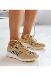 Smėlio Spalvos Sneakers Stiliaus w kratkę Afifah