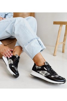 Juodi Sneakers Stiliaus w kratkę Afifah