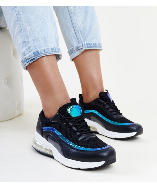 Juodi sportiniai bateliai su holograma "Jelka