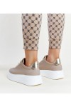 Tamsaus Smėlio Spalvos Odiniai Sneakers Stiliaus Karino