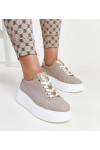 Tamsaus Smėlio Spalvos Odiniai Sneakers Stiliaus Karino