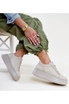 Tamsaus Smėlio Spalvos Odiniai Sneakers Stiliaus Su Kūbiniais Cirkoniais Karino Tamsaus Smėlio Spalvos Odiniai Sneakers Stiliaus Su Kūbiniais Cirkoniais Karino