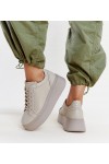 Tamsaus Smėlio Spalvos Odiniai Sneakers Stiliaus Su Kūbiniais Cirkoniais Karino Tamsaus Smėlio Spalvos Odiniai Sneakers Stiliaus Su Kūbiniais Cirkoniais Karino