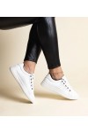 Balti Sneakers Stiliaus eko skóra Cathleen - Su Juodomis elementem
