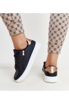 Juodi „Sneakers“ stiliaus sportiniai bateliai su užtrauktukais šone „Shanna“ Juodi „Sneakers“ stiliaus sportiniai bateliai su užtrauktukais šone „Shanna“