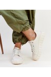 Smėlio Spalvos Odiniai Sneakers Stiliaus Zvonka Smėlio Spalvos Odiniai Sneakers Stiliaus Zvonka