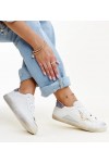 Balti Sneakers Stiliaus Su Efektais ,,znoszenia'' Gombola