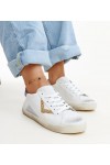 Balti Sneakers Stiliaus Su Efektais ,,znoszenia'' Gombola