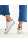 Balti Sneakers Stiliaus Su Efektais ,,znoszenia'' Gombola Balti Sneakers Stiliaus Su Efektais ,,znoszenia'' Gombola