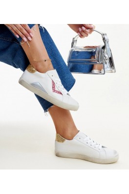 Balti Sneakers Stiliaus Su Efektais ,,znoszenia'' Gombola