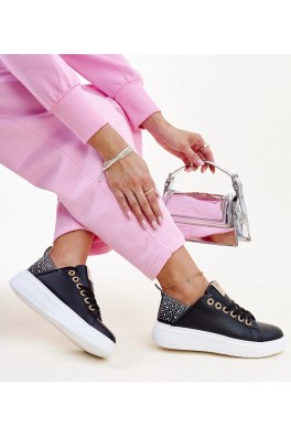 Juodi Sneakers Stiliaus Su Kūbiniais Cirkoniais Antonietta