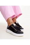 Juodi Sneakers Stiliaus Su Kūbiniais Cirkoniais Antonietta Juodi Sneakers Stiliaus Su Kūbiniais Cirkoniais Antonietta
