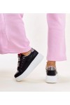 Juodi-Sidabro spalvos Sneakers Stiliaus Su Kūbiniais Cirkoniais Maurizia