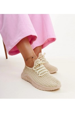Smėlio Spalvos Medžiaginiai Sneakers Stiliaus Milena