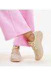 Smėlio Spalvos Medžiaginiai Sneakers Stiliaus Milena