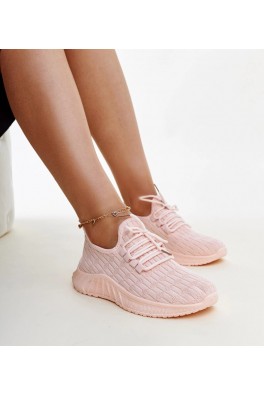 Rožinės Spalvos Medžiaginiai Sneakers Stiliaus Milena