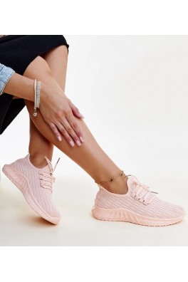 Rožinės Spalvos Medžiaginiai Sneakers Stiliaus Milena