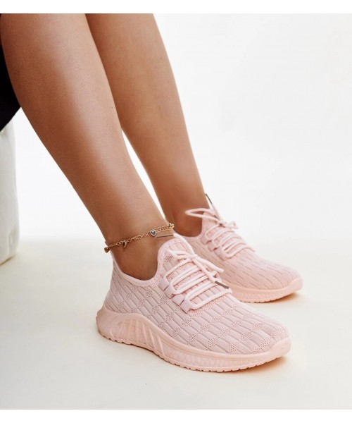 Rožinės Spalvos Medžiaginiai Sneakers Stiliaus Milena Rožinės Spalvos Medžiaginiai Sneakers Stiliaus Milena