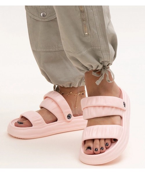 "Coreia" rausvi raukšlėti putų sandalai