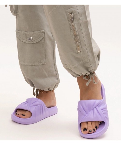 Violetinės Spalvos Pūstos Šlepetės Cunta Violetinės Spalvos Pūstos Šlepetės Cunta