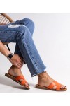 Oranžinės Spalvos Šlepetės Su eco skóry Kajetana