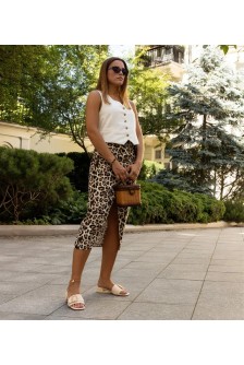Šviesiai smėlio spalvos Šlepetės su Žemu kulniuku Cantara