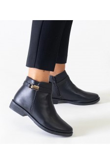 Juodi batai su auksiniais eko odos intarpais Casetra