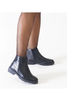 Juodi batai iš eko odos su krokodilo odos motyvais iš "Mifsada