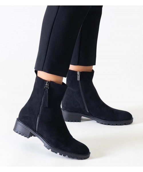 Juodi aukštakulniai batai su aukštomis platformomis iš ekovatos "Zahra