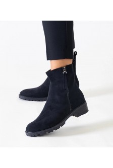 Juodi aukštakulniai batai su aukštomis platformomis iš ekovatos "Zahra