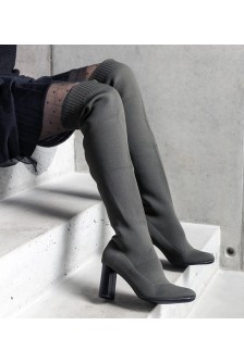 Žalios spalvos įsispiriami batai su elastinga guma per kelius Flamme viršutinė dalis