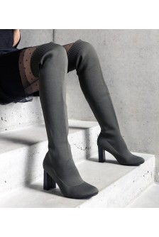 Žalios spalvos įsispiriami batai su elastinga guma per kelius Flamme viršutinė dalis