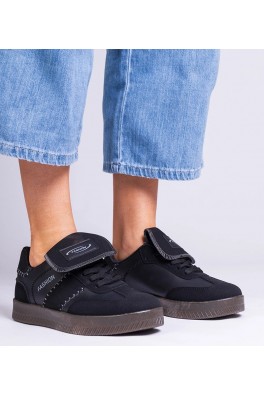 Juodi Sneakers Stiliaus Ant Platformos Su przeszyciami Puente