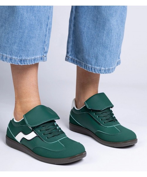 Žalios Spalvos Žemo Pado Sneakers Stiliaus Suvarstyti Edelmira