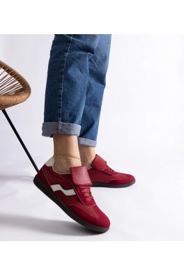 Raudoni Žemo Pado Sneakers Stiliaus Suvarstyti Edelmira