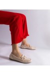 Smėlio spalvos mokasinai su lankeliu Treja