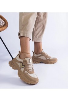 Rudos Spalvos Sneakers Stiliaus Ant Platformos Su serduszkiem Martineza