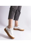Balti-Sidabro spalvos Sneakers Stiliaus Ant Guminės Pado Quica