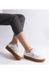 Balti-Sidabro spalvos Sneakers Stiliaus Ant Guminės Pado Quica