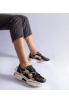 Juodi Sneakers Stiliaus papuošti cyrkoniowym sznurkiem Valdeza