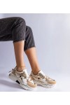 Smėlio Spalvos Sneakers Stiliaus papuošti cyrkoniowym sznurkiem Valdeza