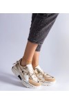 Smėlio Spalvos Sneakers Stiliaus papuošti cyrkoniowym sznurkiem Valdeza