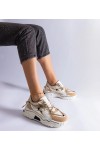 Smėlio Spalvos Sneakers Stiliaus papuošti cyrkoniowym sznurkiem Valdeza