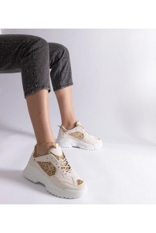 Smėlio Spalvos Sneakers Stiliaus Moteriški Su Intarpais Caraballo