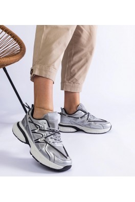 Sidabriniai Moteriški Sneakers Stiliaus Ant Masyvaus Pado Colunga