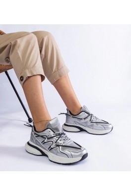 Sidabriniai Moteriški Sneakers Stiliaus Ant Masyvaus Pado Colunga