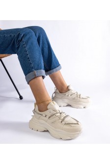 Smėlio Spalvos Sneakers Stiliaus Sportinio stiliaus Moteriški Ivett